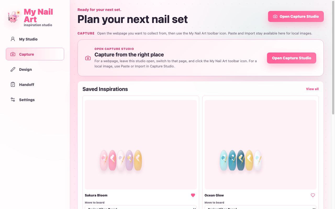 My Nail Art website capture story